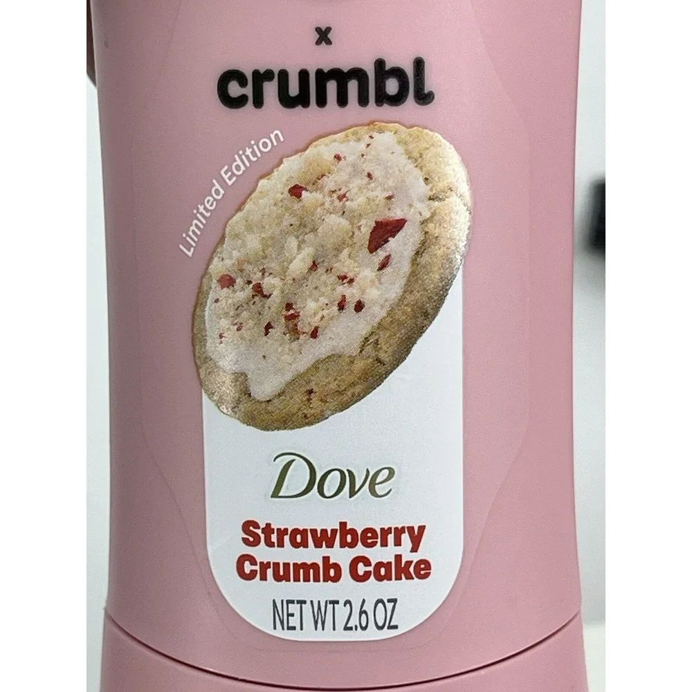 Dove X Crumbl Strawberry Crumb Cake Cookie Deodorant Stick 2.6 oz. New